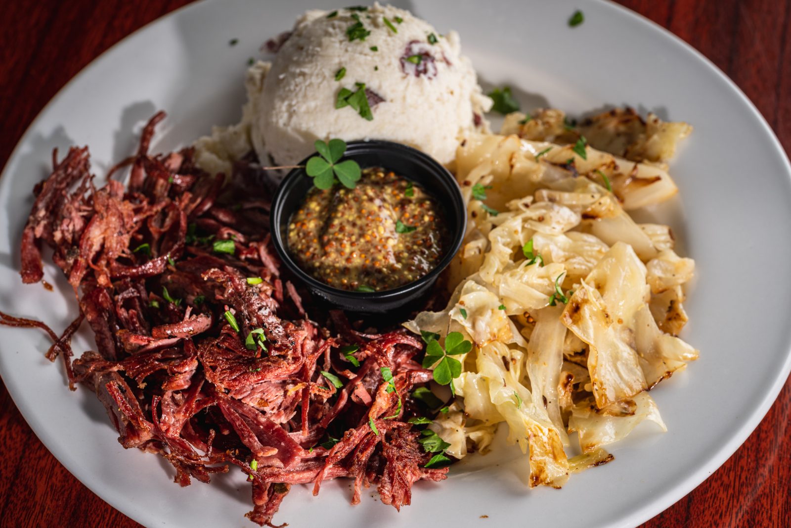 Corned beef and cabbage at Flanagan's Irish Pub
