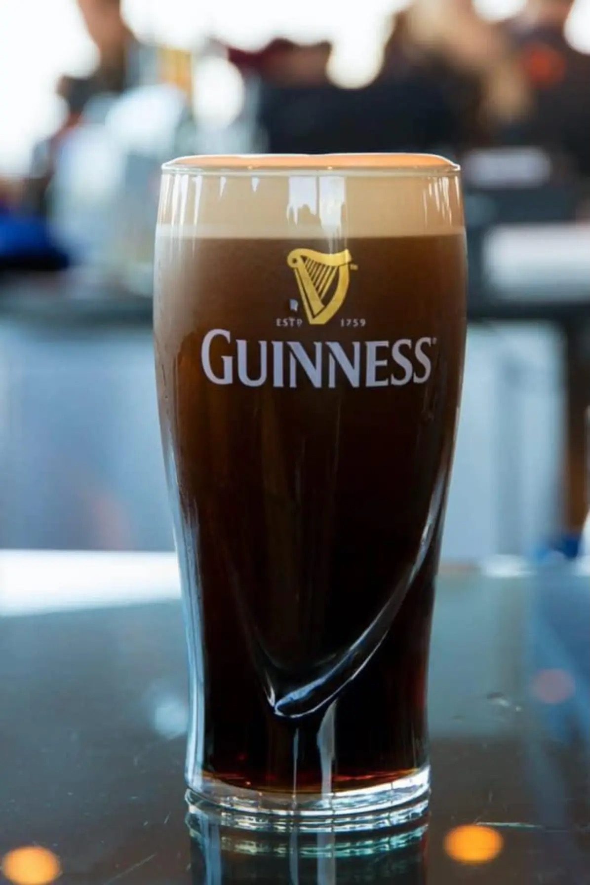 A freshly poured pint of Guinness